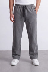 Men's Tomato Store Soft Twill Jogger Sweatpants Elastic Drawstring Waist Side Zip Pocket Detail Wide Leg