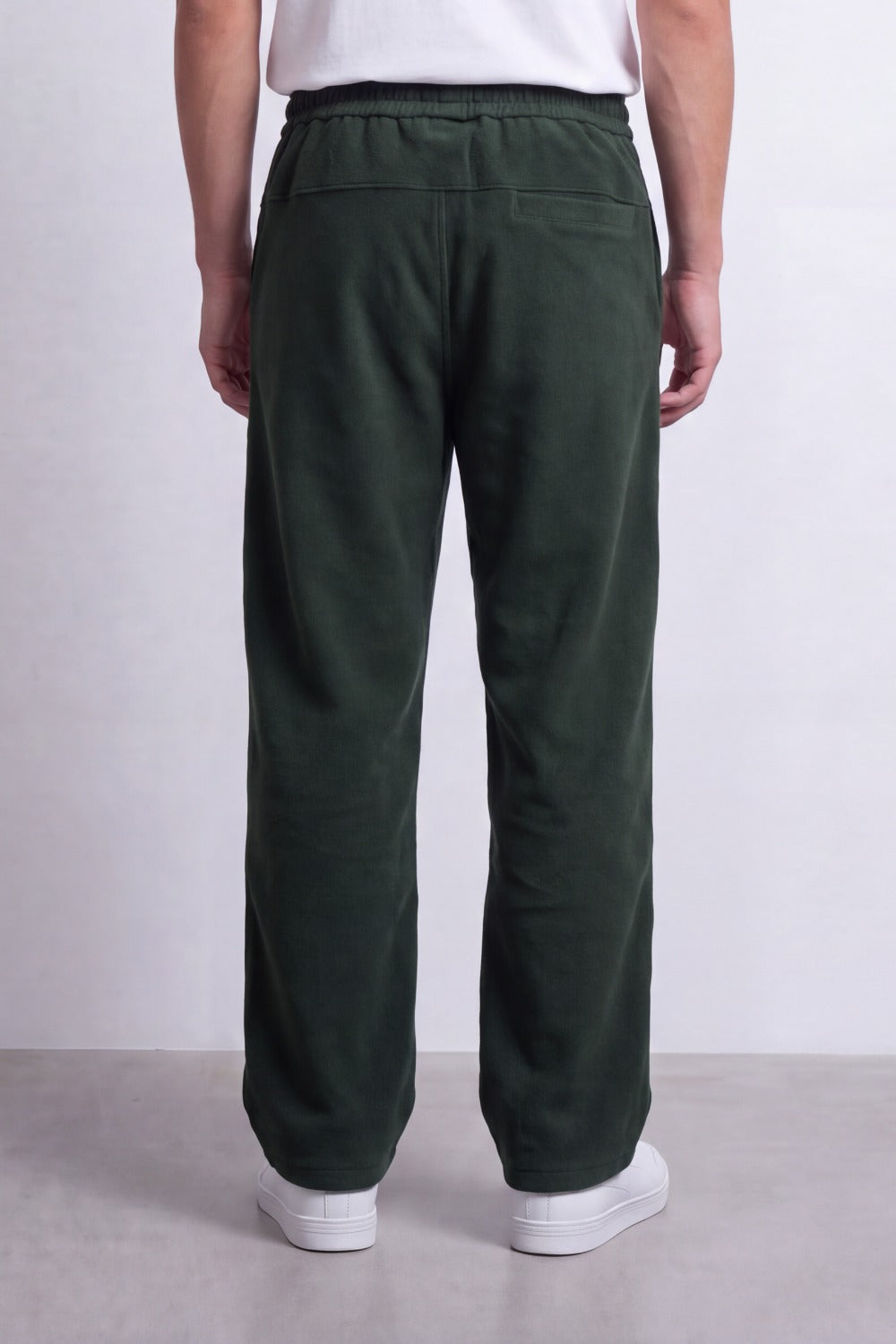 Men's Tomato Store Soft Twill Jogger Sweatpants Elastic Drawstring Waist Side Zip Pocket Detail Wide Leg