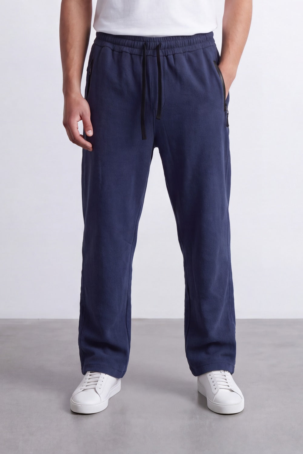 Men's Tomato Store Soft Brushed Twill Sweatpants Elastic Drawstring Waist Relaxed Wide Leg