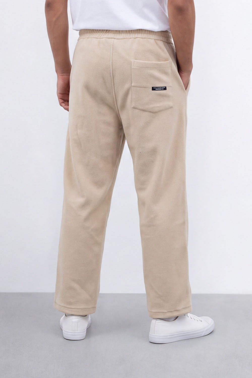 Men's Tomato Store Soft Brushed Twill Sweatpants Elastic Drawstring Waist Relaxed Wide Leg