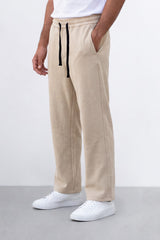 Men's Tomato Store Soft Brushed Twill Sweatpants Elastic Drawstring Waist Relaxed Wide Leg