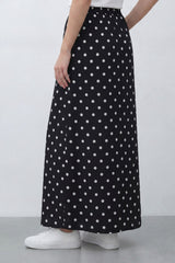 Women’s Tomato Store Dot Flow Maxi Skirt With Smooth Woven Texture Allover Polka Dot Print Regular