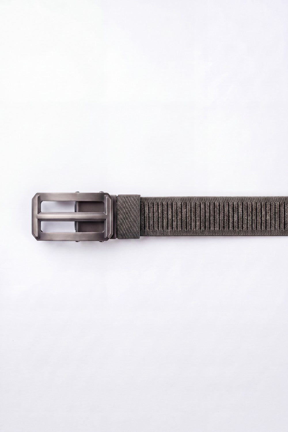 Men’s Tomato Store Ribbed Woven Belt Built Strong Strap Double Bar Buckle Adjustable Slide Fit Durable Edge Stitching