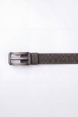 Men’s Tomato Store Ribbed Woven Belt Built Strong Strap Double Bar Buckle Adjustable Slide Fit Durable Edge Stitching