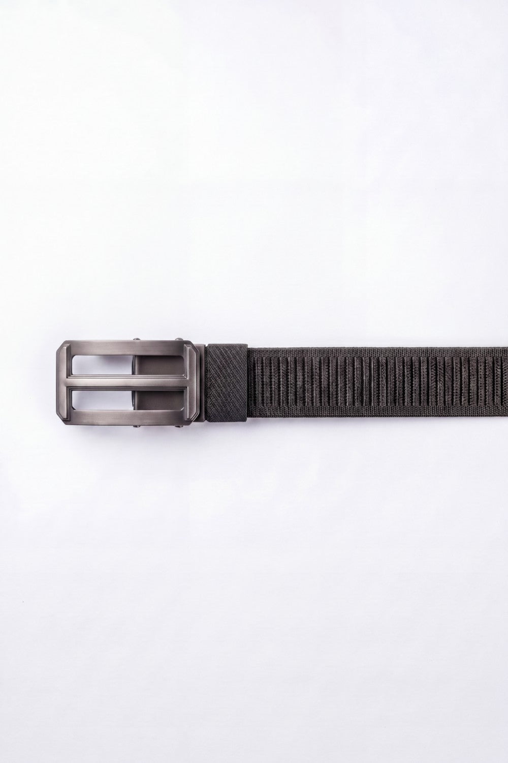 Men’s Tomato Store Ribbed Woven Belt Built Strong Strap Double Bar Buckle Adjustable Slide Fit Durable Edge Stitching