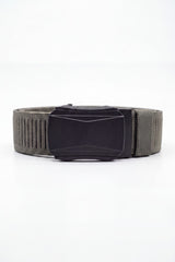 Men’s Tomato Store Faceted Buckle Web Belt With Stretch Woven Strap Push Lock Closure