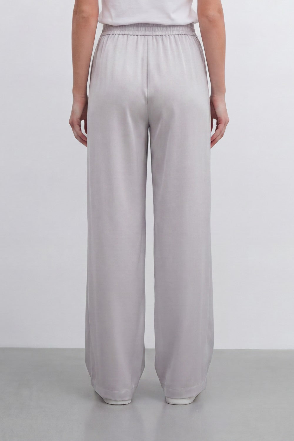 Women’s Tomato Store Breeze Drawcord Straight Pants With Linen Look Slub Texture Plain Washed Surface