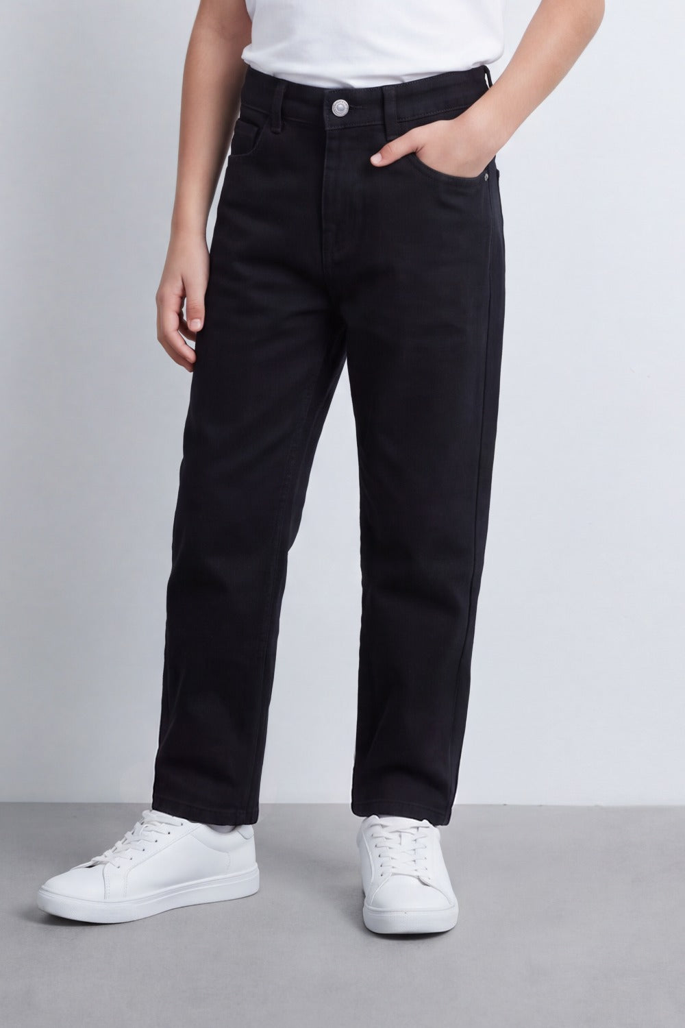 Boy's Tomato Store Dark Wash Denim Jeans Pants Subtle Faded Effect Classic Five-Pocket Boyfriend