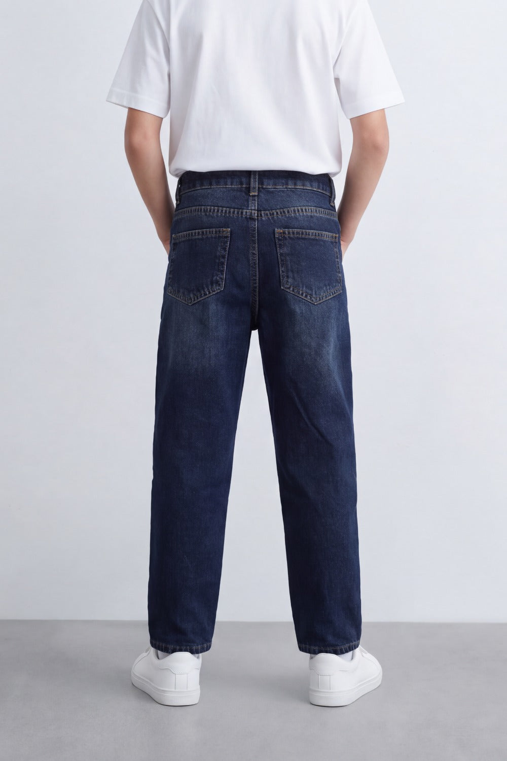 Boy's Tomato Store Dark Wash Denim Jeans Pants Subtle Faded Effect Classic Five-Pocket Boyfriend