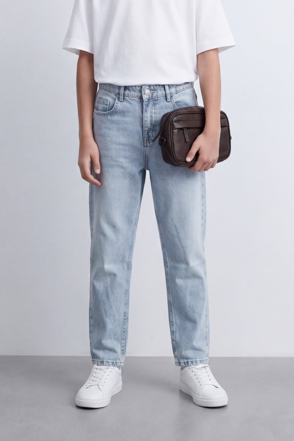 Boy's Tomato Store Dark Wash Denim Jeans Pants Subtle Faded Effect Classic Five-Pocket Boyfriend
