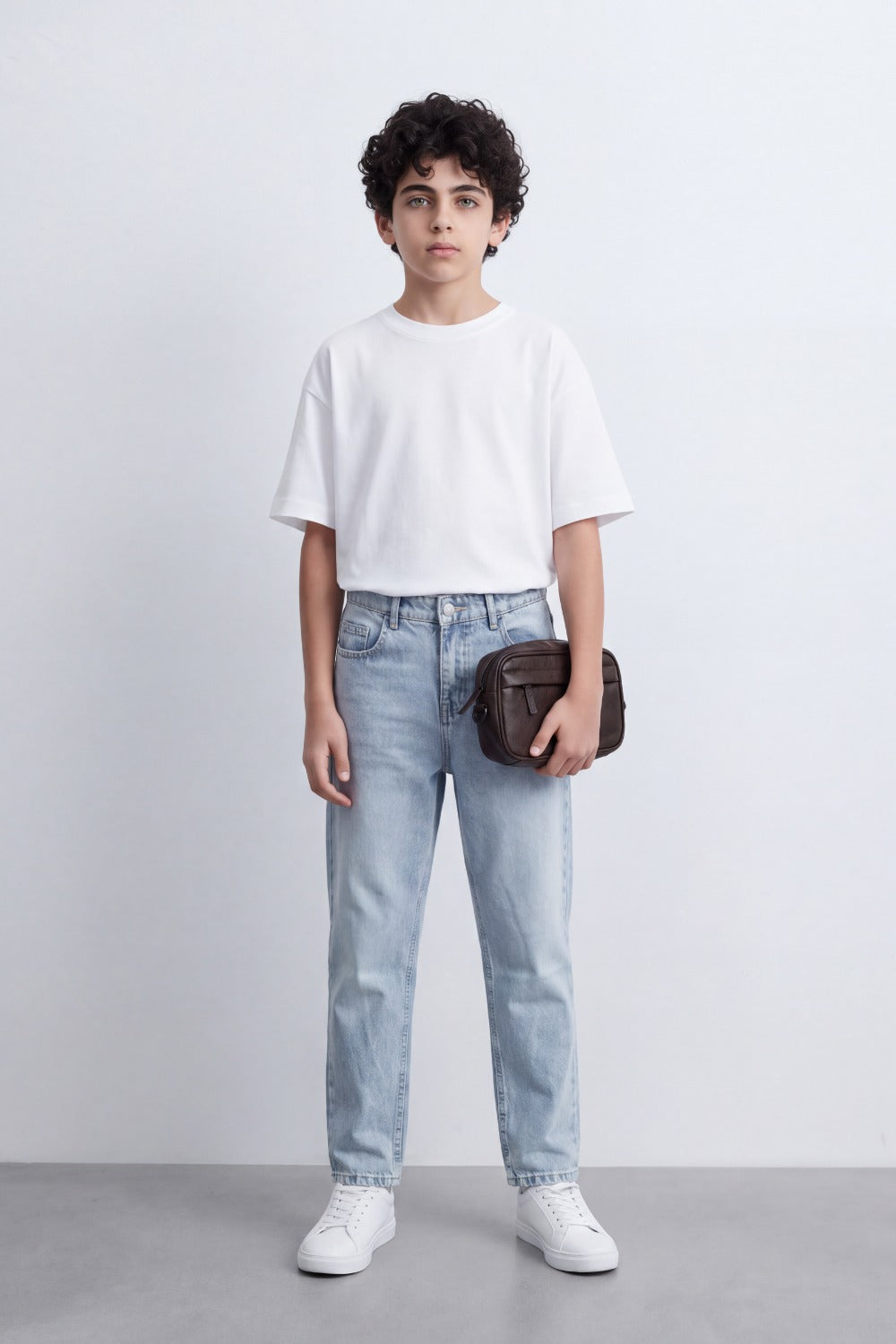 Boy's Tomato Store Dark Wash Denim Jeans Pants Subtle Faded Effect Classic Five-Pocket Boyfriend
