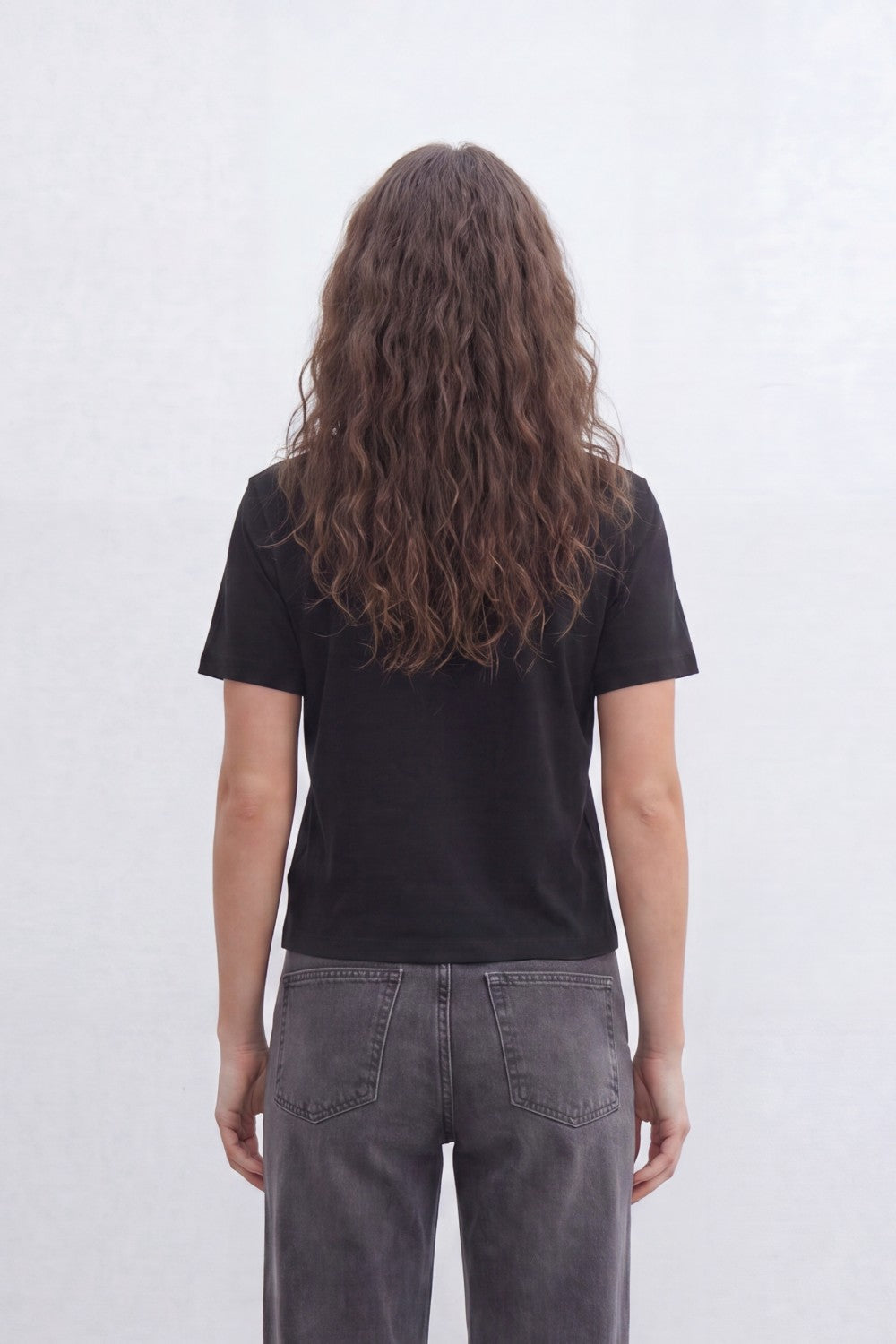 Women’s Tomato Store Clean T-Shirt Smooth Jersey Texture Plain Solid Surface Minimal Front Finish