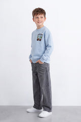 Boy's Tomato Store Oversize Sweatshirt Wild Days Adventure Back Graphic
