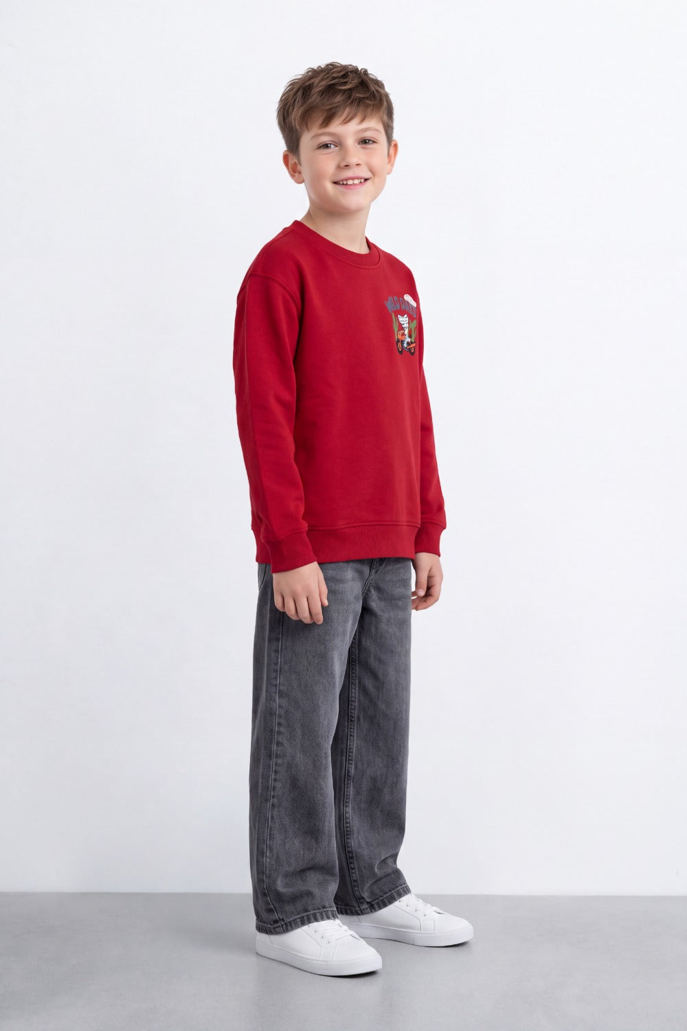 Boy's Tomato Store Oversize Sweatshirt Wild Days Adventure Back Graphic