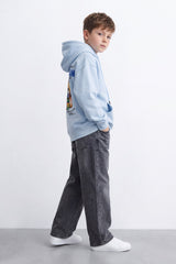Boy's Tomato Store Sweatshirt Oversize Cartoon Collage Back Graphic Hooded Design