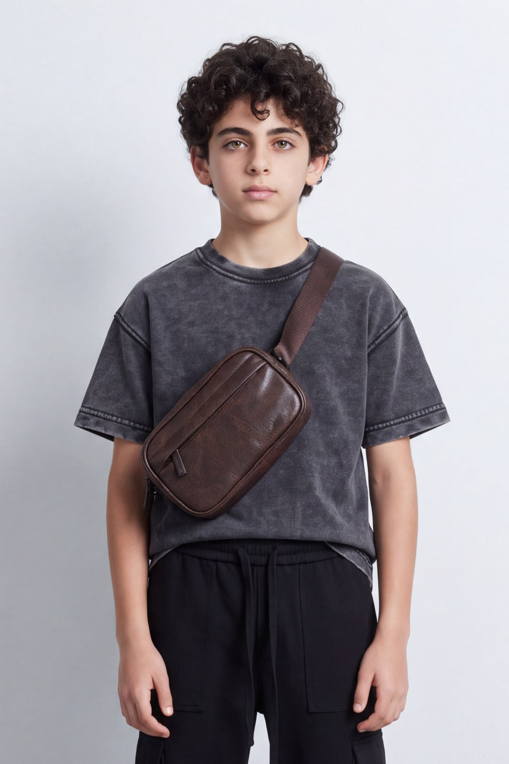 Men's Tomato Store Soft Twill Cargo Jogger Pants Patch Pocket Detail Elastic Drawstring Wide Leg