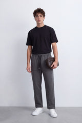Men's Tomato Store Soft Twill Cargo Jogger Sweatpants Patch Pocket Detail Elastic Drawstring Wide Leg
