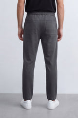 Men's Tomato Store Soft Twill Cargo Jogger Sweatpants Patch Pocket Detail Elastic Drawstring Wide Leg