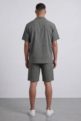 Men’s Tomato Store Crinkle Texture Resort Set With Camp Collar Regular Fit