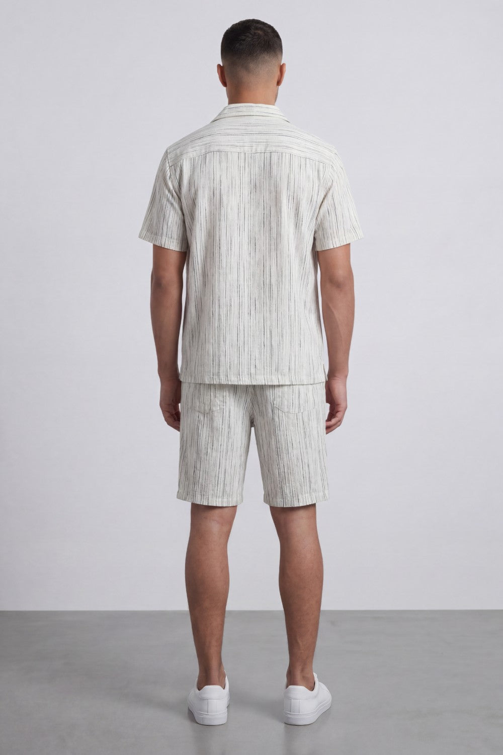 Men’s Tomato Store Crinkle Texture Resort Set With Camp Collar Regular Fit