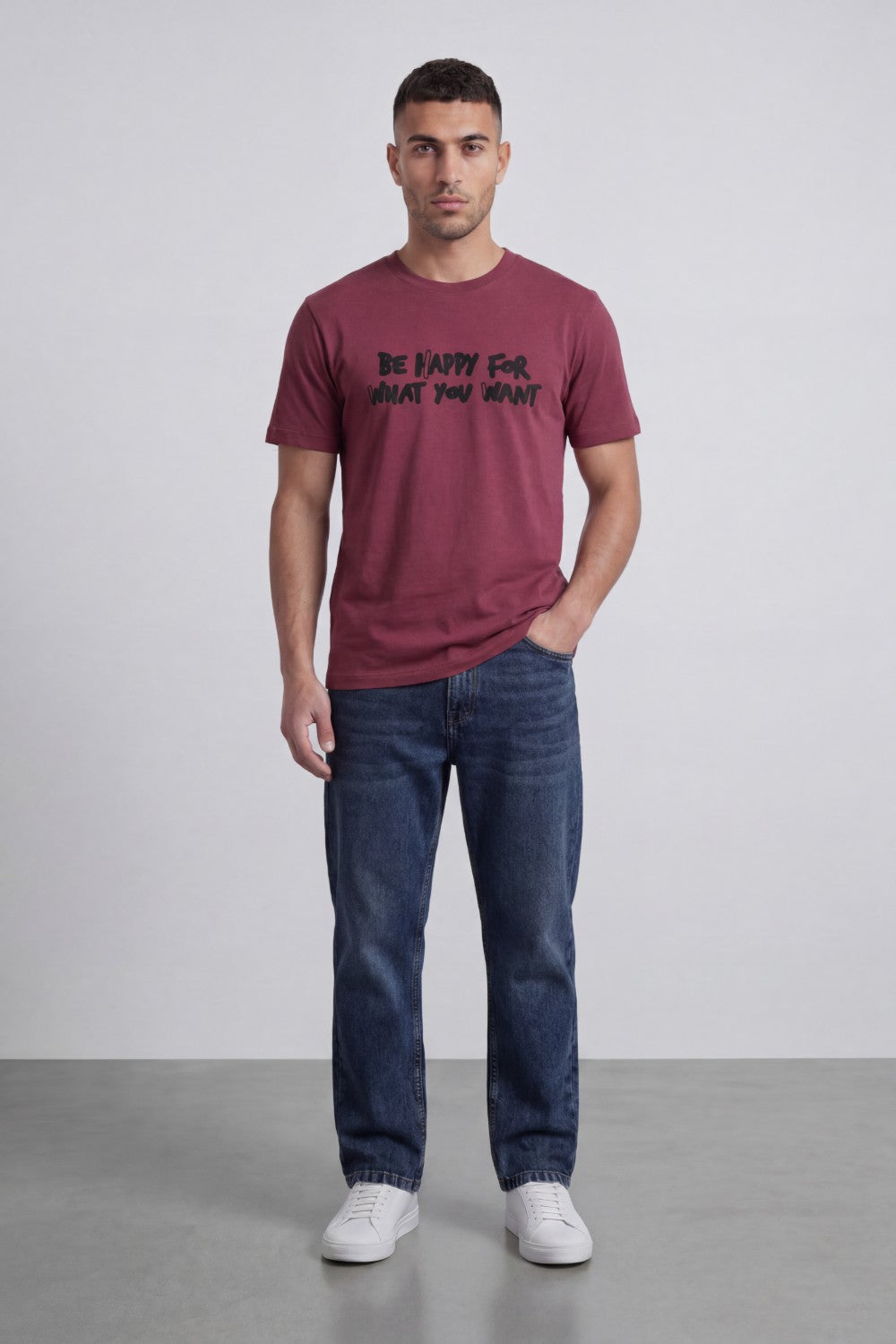 Men’s Tomato Store Positive Energy Graphic T-Shirt Crafted Crew Neck Front Chest Quote Back Print Relaxed Fit