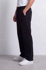 Men's Tomato Store Soft French Terry Track Sweatpants Tonal Logo Detail Wide Leg Melton