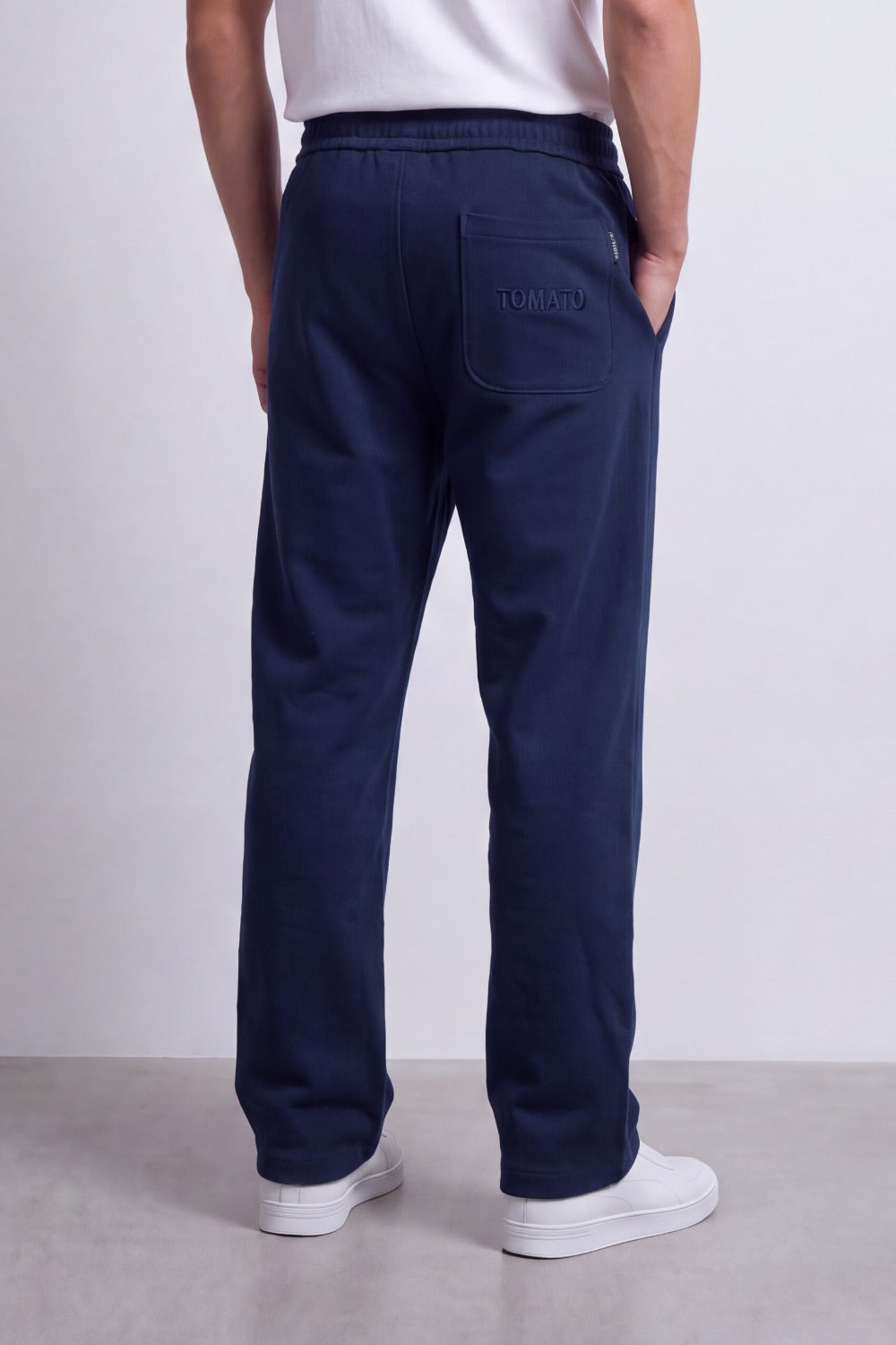 Men's Tomato Store Soft French Terry Track Sweatpants Tonal Logo Detail Wide Leg Melton