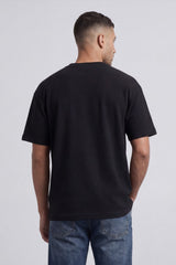 Men’s Tomato Store Fine Rib Texture T-Shirt Shaped Crew Neck Drop Shoulder Oversized Fit