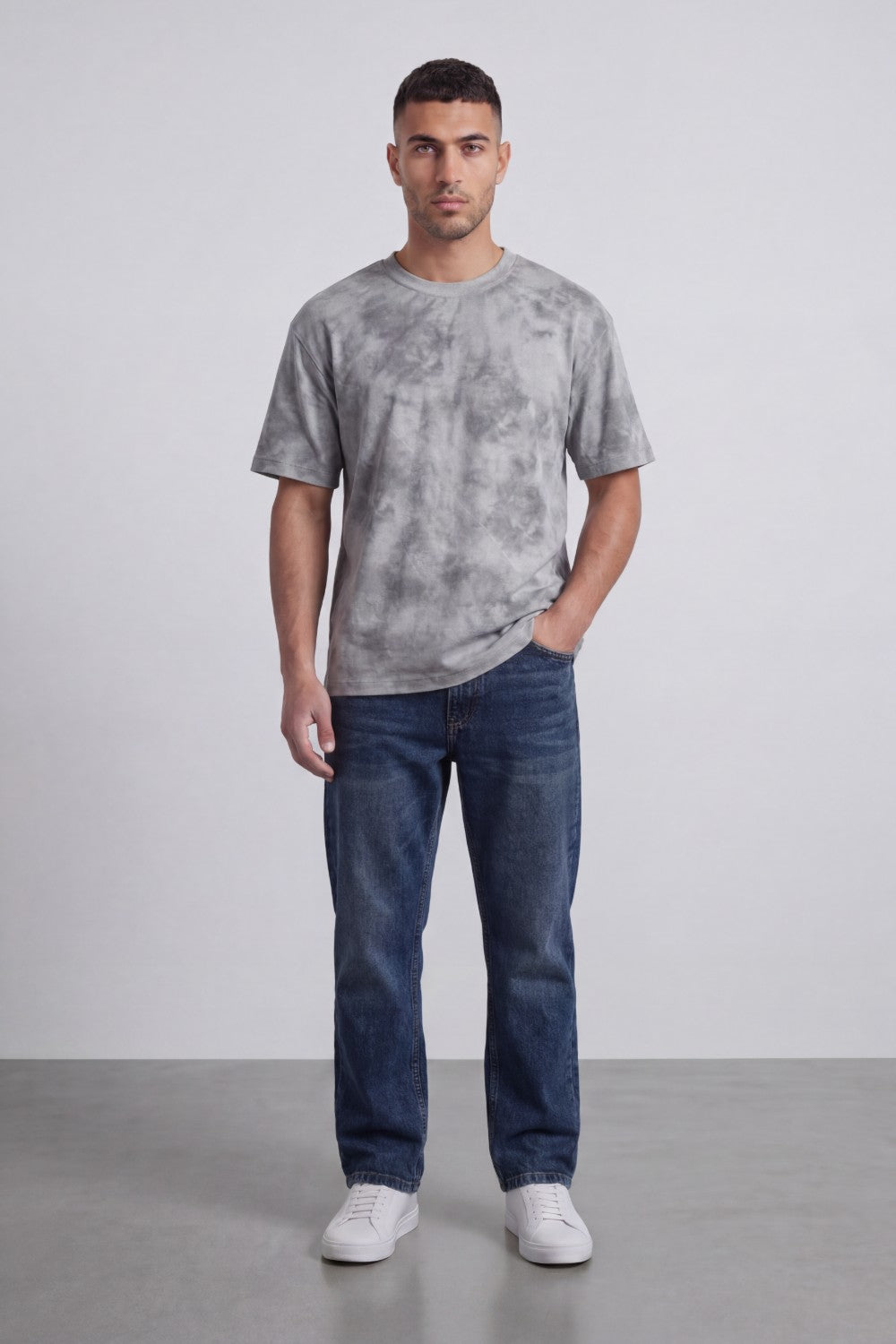 Men’s Tomato Store Cloud Wash T-Shirt Crafted With Crew Neck Drop Shoulder Relaxed Street Fit