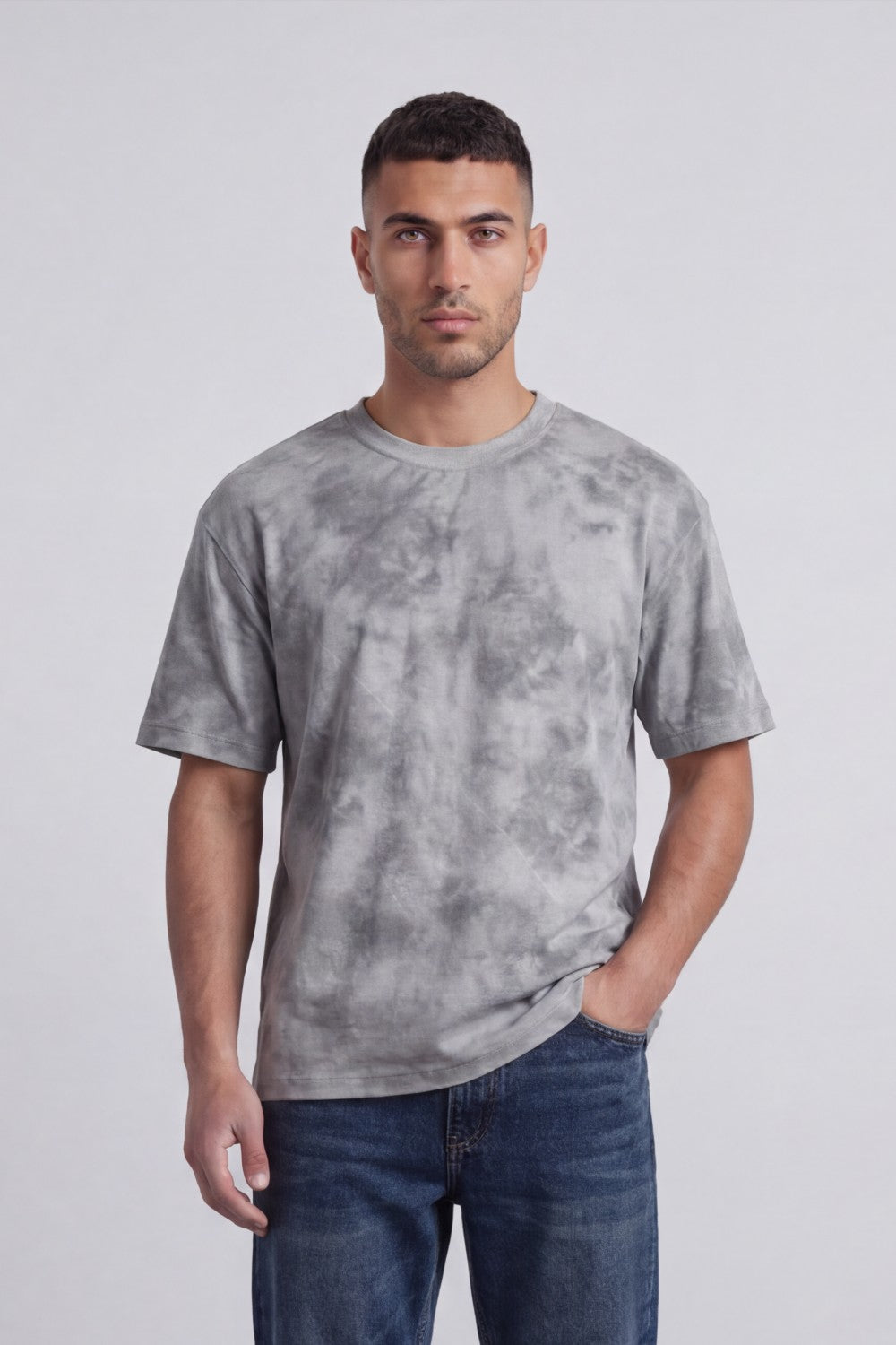Men’s Tomato Store Cloud Wash T-Shirt Crafted With Crew Neck Drop Shoulder Relaxed Street Fit
