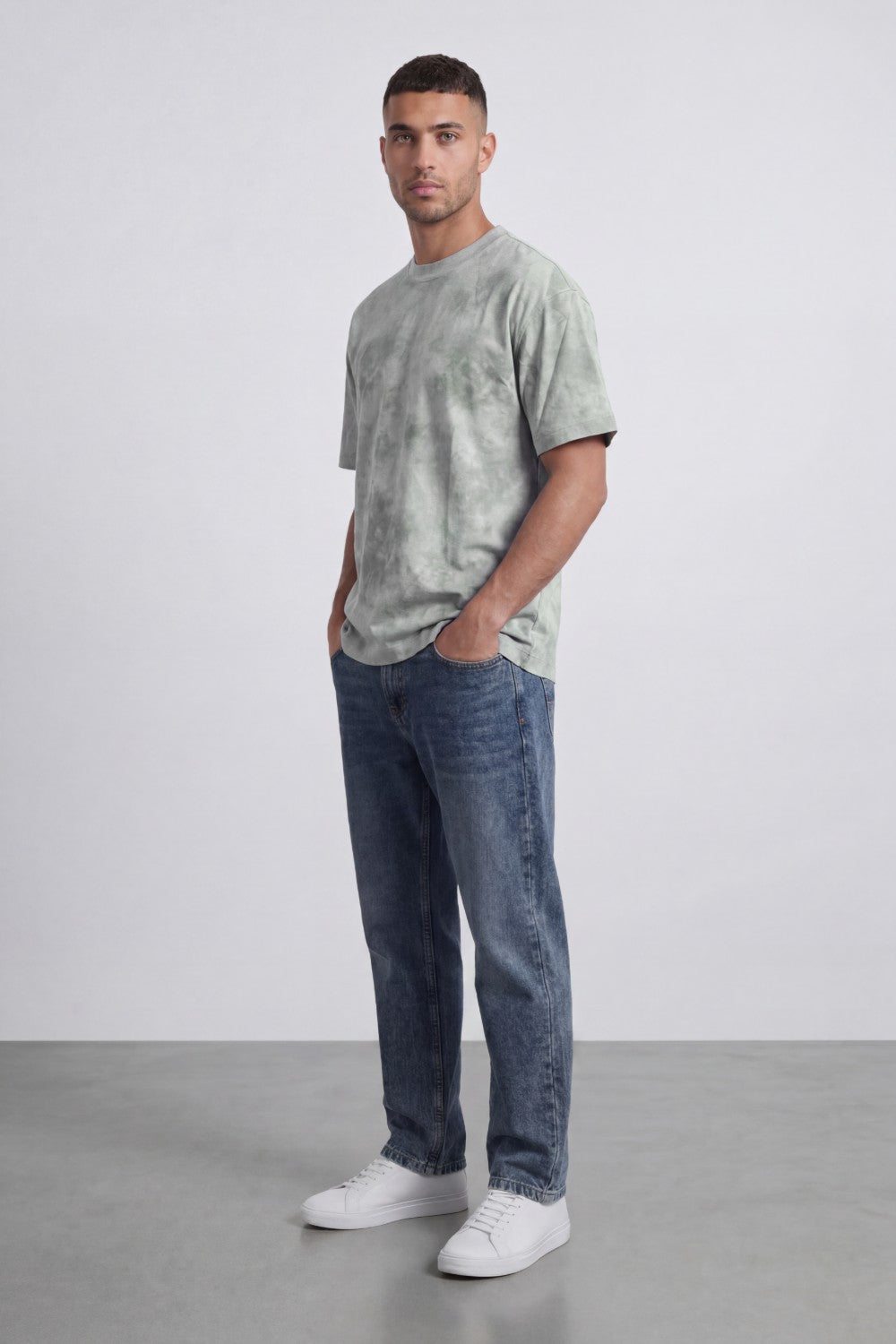 Men’s Tomato Store Cloud Wash T-Shirt Crafted With Crew Neck Drop Shoulder Relaxed Street Fit