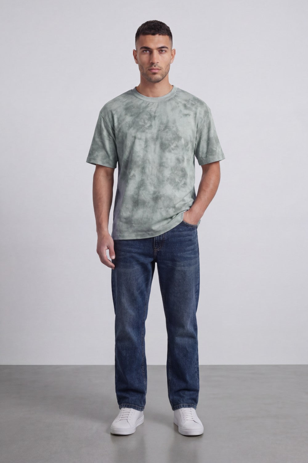 Men’s Tomato Store Cloud Wash T-Shirt Crafted With Crew Neck Drop Shoulder Relaxed Street Fit