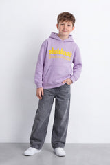 Boy's Tomato Store Sweatshirt Hooded Design Skate Duck Back Graphic Melton Over Size