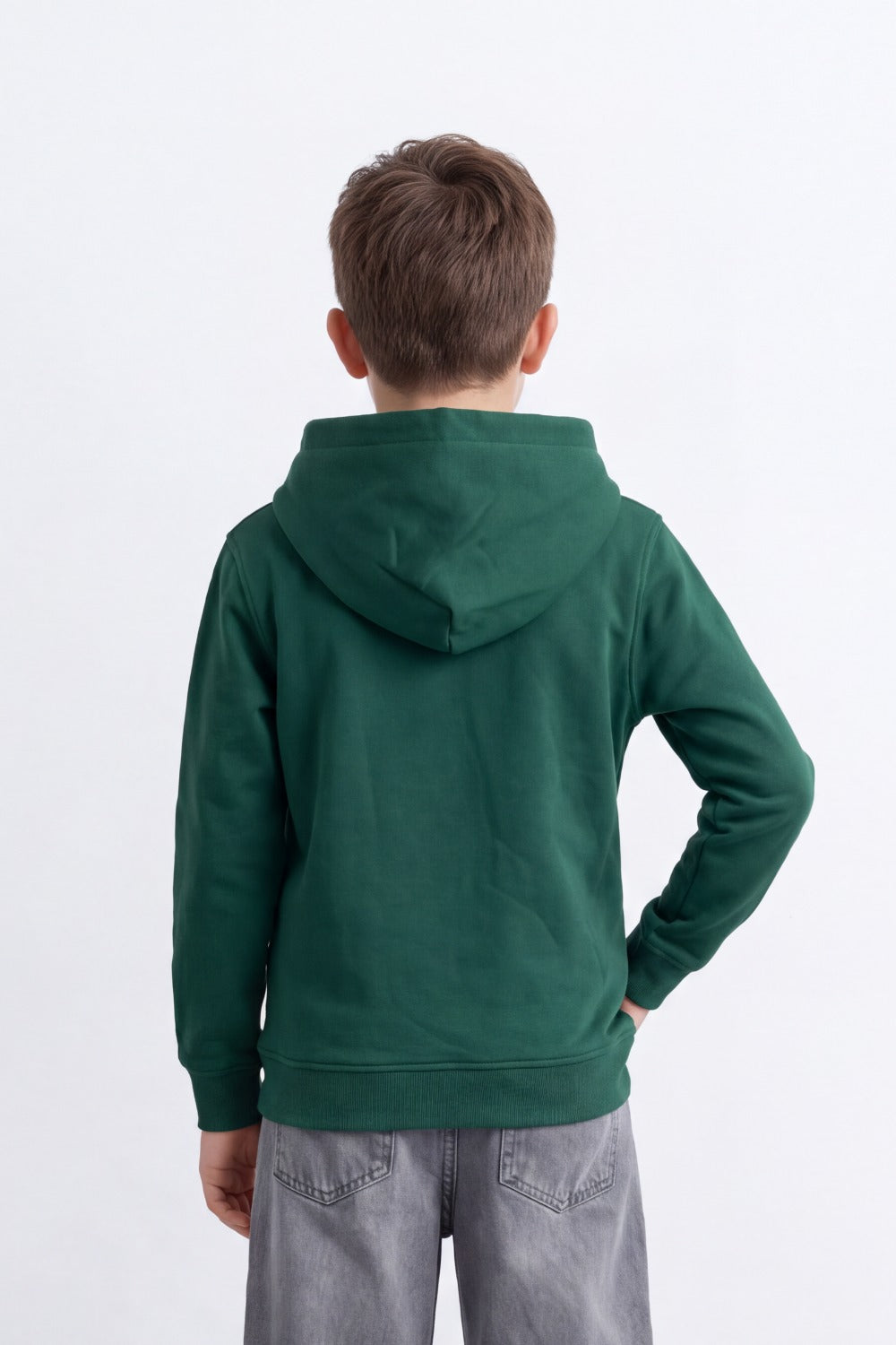 Boy's Tomato Store Sweatshirt Slim Fit Melton Hooded Design Six Seven Robot Front Graphic