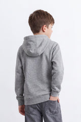 Boy's Tomato Store Melton Fleece Zip Hoodie Long Sleeve Front Pockets Subtle Chest Logo