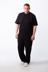 Men’s Big Size Tomato Store Ribbed Lounge Set Matching Outfit Vertical Texture