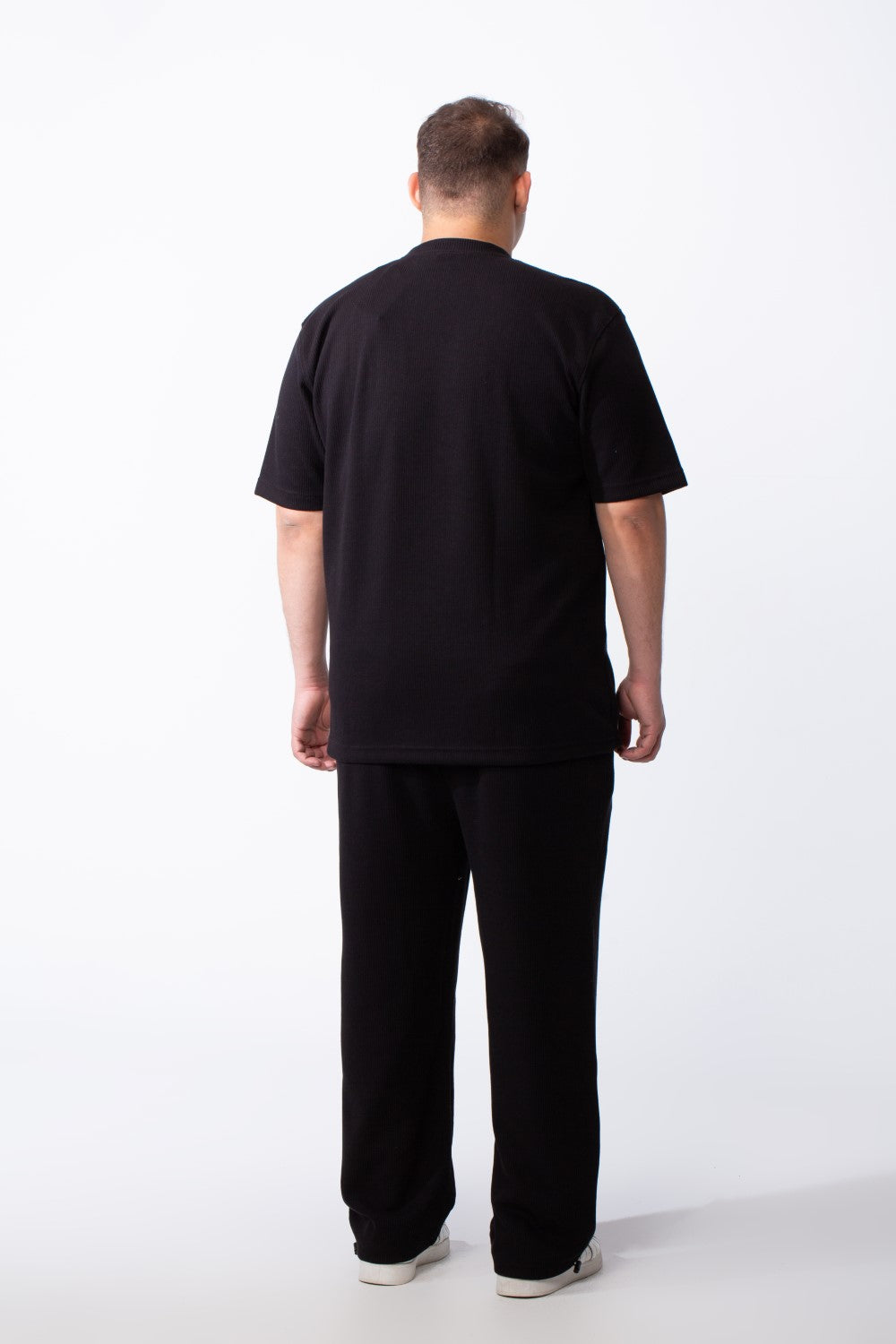 Men’s Big Size Tomato Store Ribbed Lounge Set Matching Outfit Vertical Texture