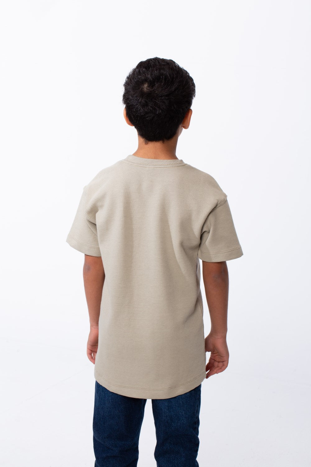 Boy's Short-Sleeve T-Shirt Dual-Tone Design Knit Fabric Crew Neckline Sporty Look Slim Fit Tomato Store