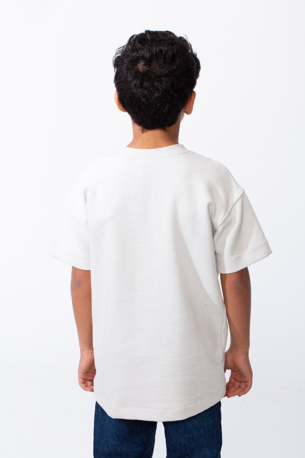 Boy's Short-Sleeve T-Shirt Dual-Tone Design Knit Fabric Crew Neckline Sporty Look Slim Fit Tomato Store