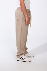 Boy's Elasticated Ribbed Waistband Deep Side Seam Pockets Over Size Fit Casual Outings Sweat Pants