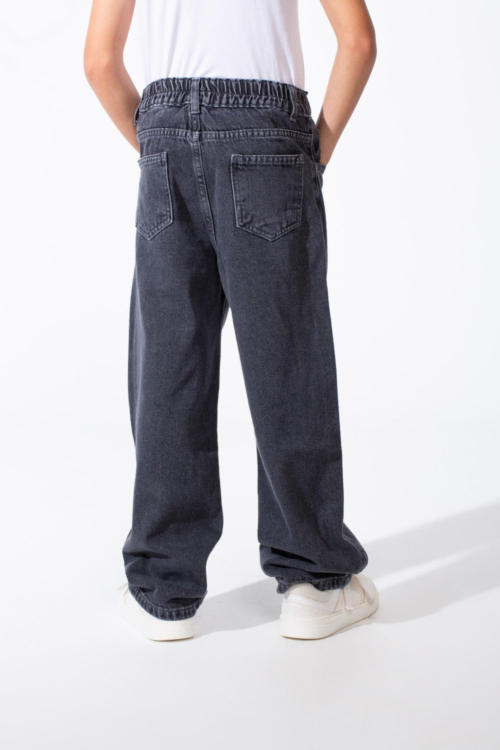 Boy's Classic Boyfriend Design Secure Button Zipper Fly Closure Traditional Five-pocket Layout Relaxed Fit Suitable For Casual Occasion Jains Pants