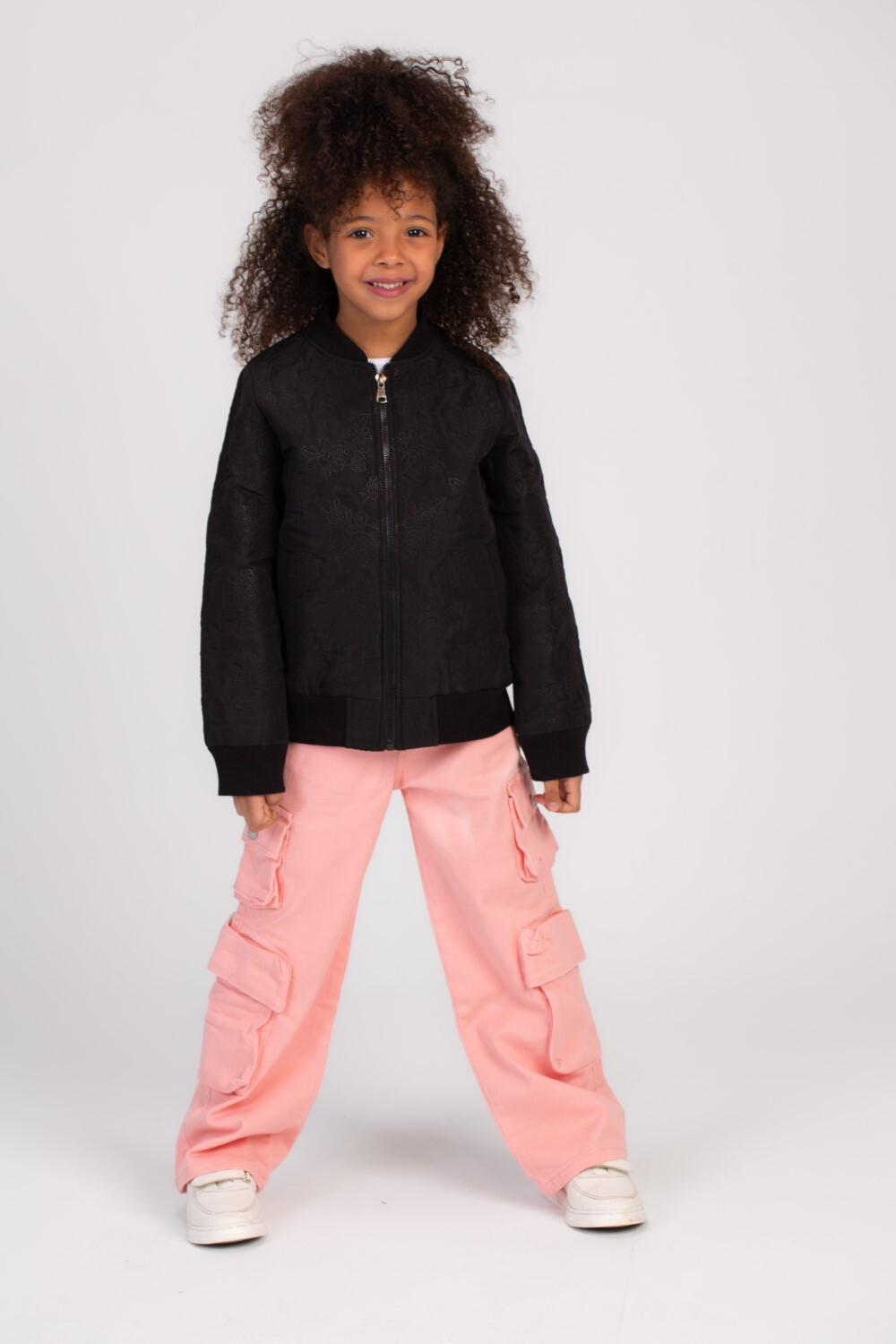 Girl s Casual Side Pockets Full Zipper Waterproof Jacket With unique Pattern Tomato Stores