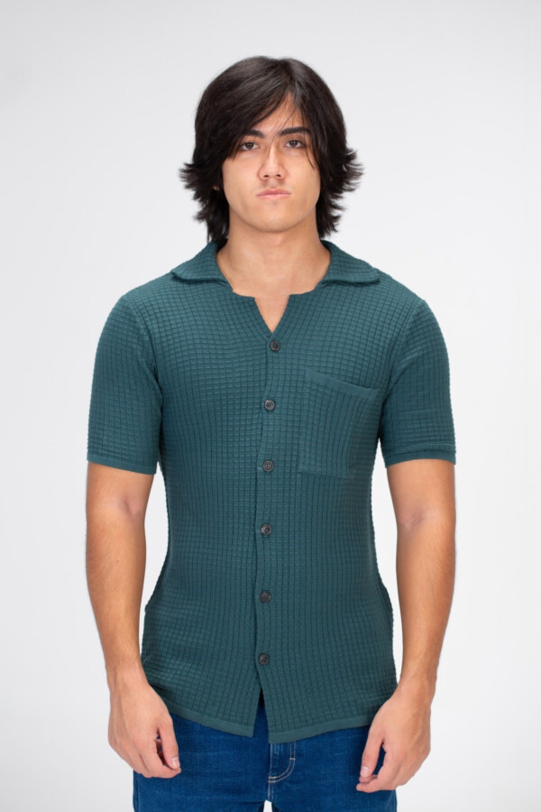 Men's Half Sleeved Shirt With Buttons And A Front Pocket With Comfortable Material