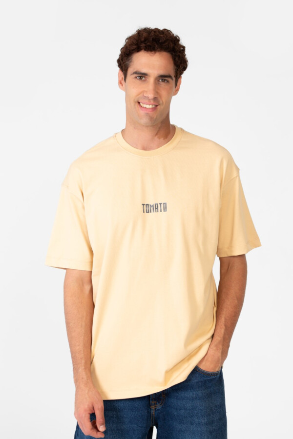 Men's Round Tomato Print Regular Fit T-Shirt