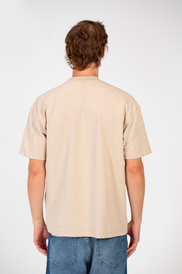 تيشرت رجالي بيزك تلبيس عادي بياقة مستديرة أكمام قصيرة بتصميم عصري مريح