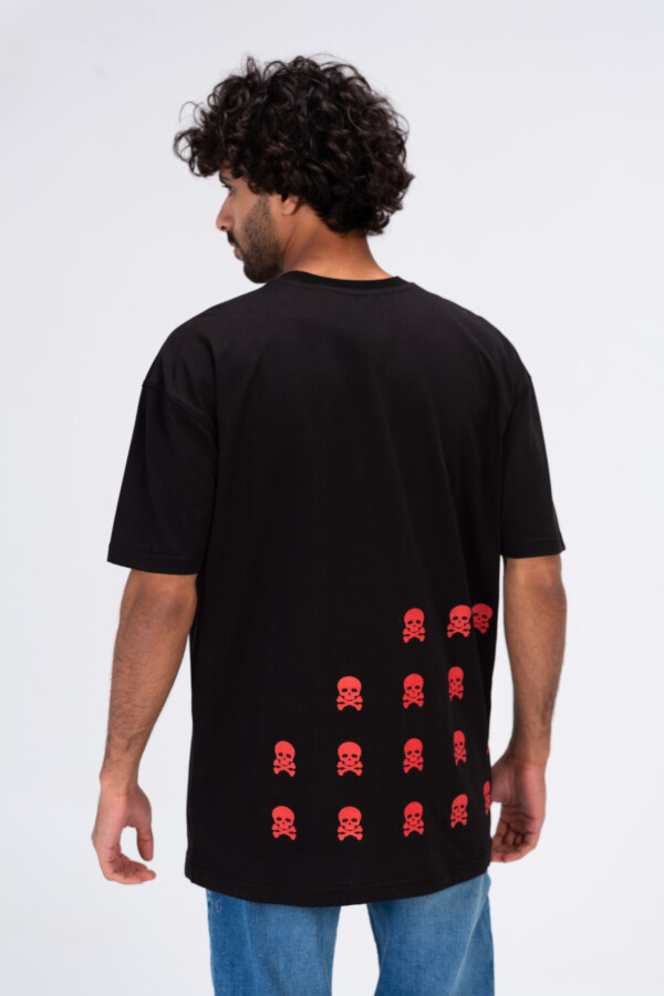 Mens Half Sleeves T-shirt Printed On The Front And Back Made Of Cotton Material