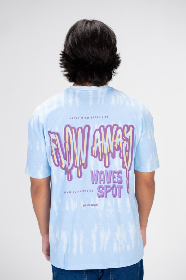 تيشرت رجالي اوفر سايز بياقة دائرية وأكمام قصيرة مطبوع