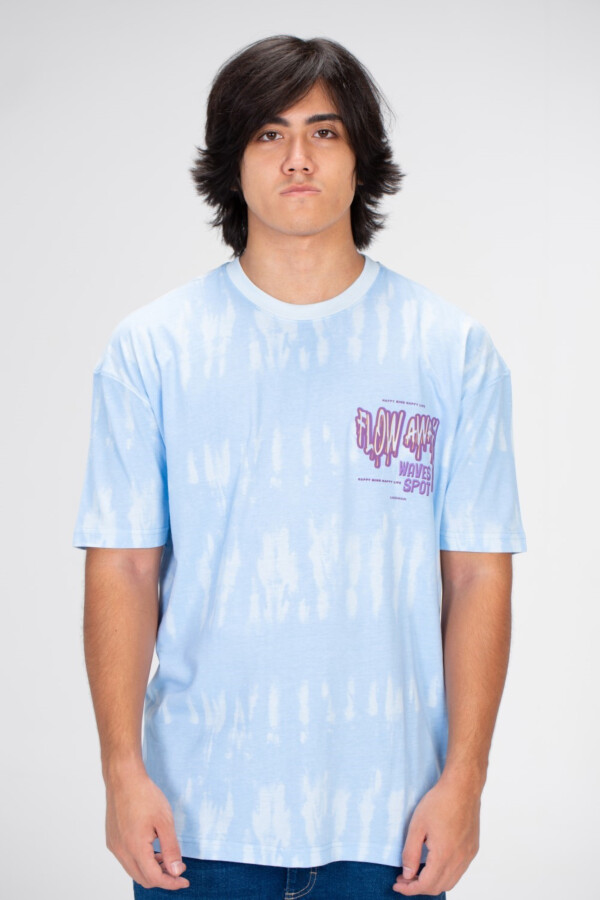 تيشرت رجالي اوفر سايز بياقة دائرية وأكمام قصيرة مطبوع