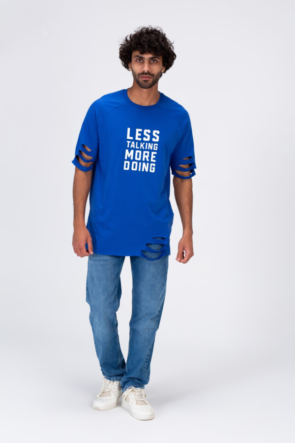 تيشرت رجالي اوفر سايز بأكمام قصيرة وخامة سمر ميلتون