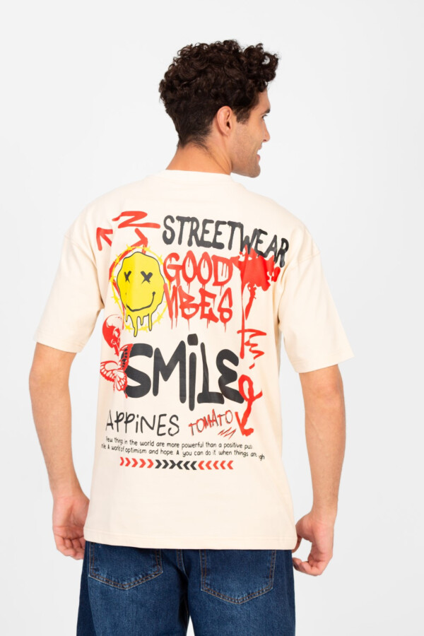 Men's Round Printed Regular Fit T-Shirt